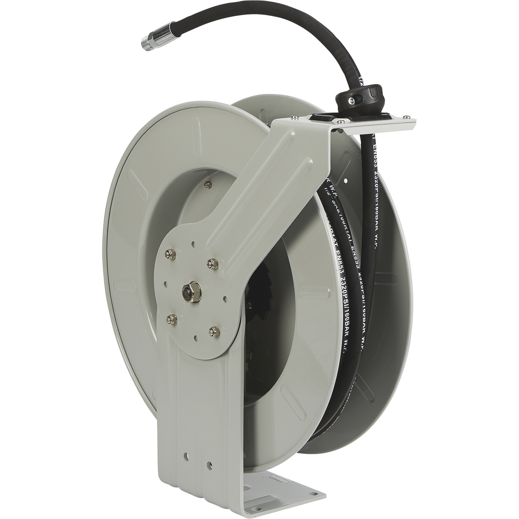 Strongway Oil Hose Reel, 1/2in. x 50ft. Hose, 2000 PSI